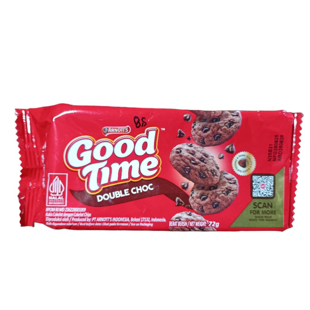 Biskuit Good Time Cokelat Good Time Double Choco 72gr Biskuit Biscuit Cokelat