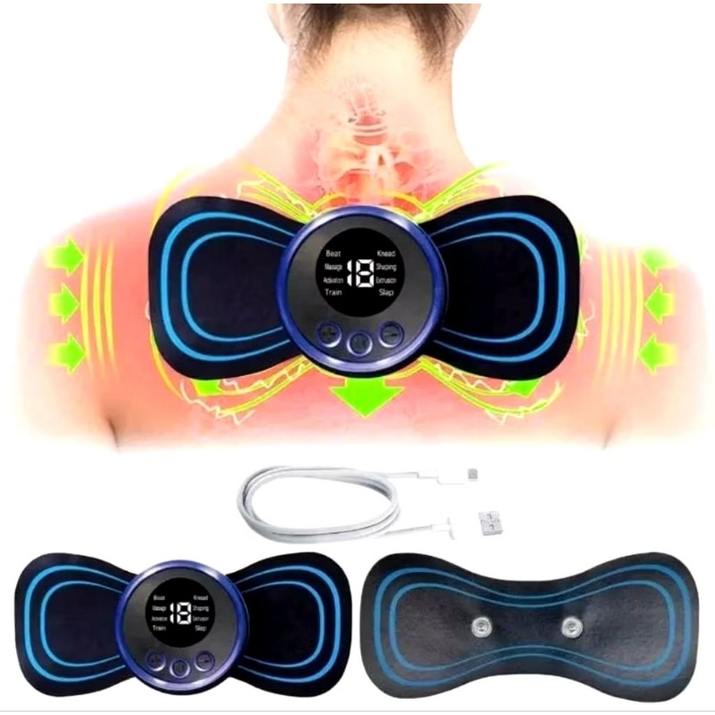 Alat Pijat Tempel Multifungsi Terapi Pijat Kupu 8 Mode / Alat Pijat leher Kupu - Kupu Mini Portable 