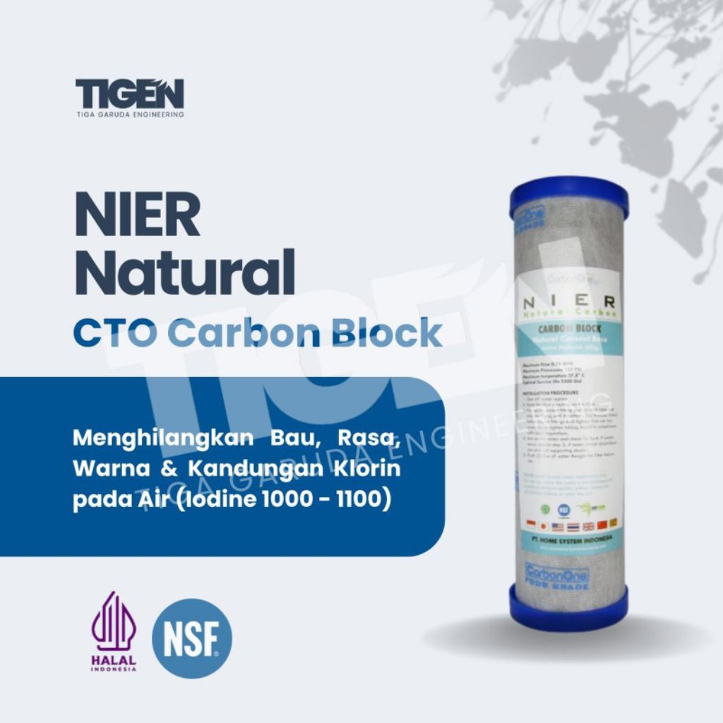 NIER NATURAL Iodine 1000 | Carbon Filter | Carbon Blok CTO 10"