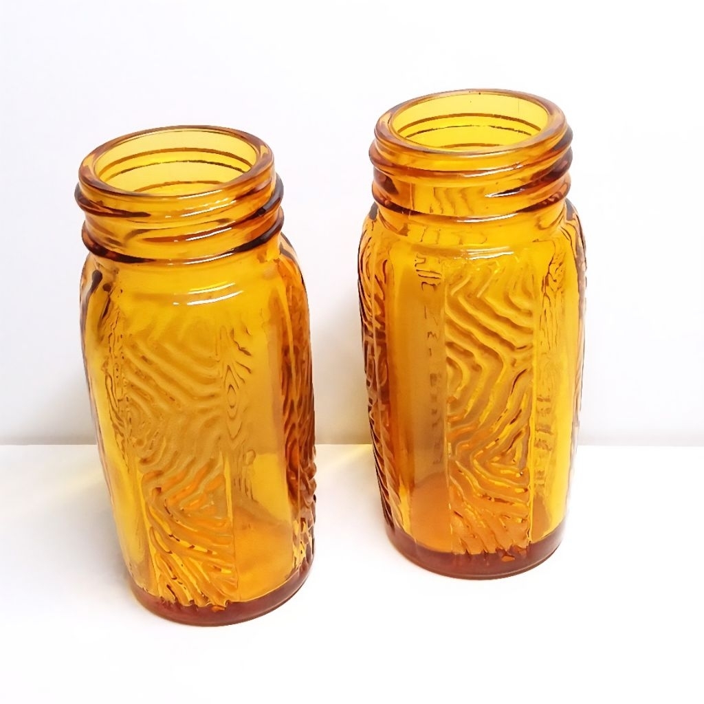 Pot Vas Bunga Botol Kaca Mini Vintage Mini Cokelat Kaca Koleksi Cantik