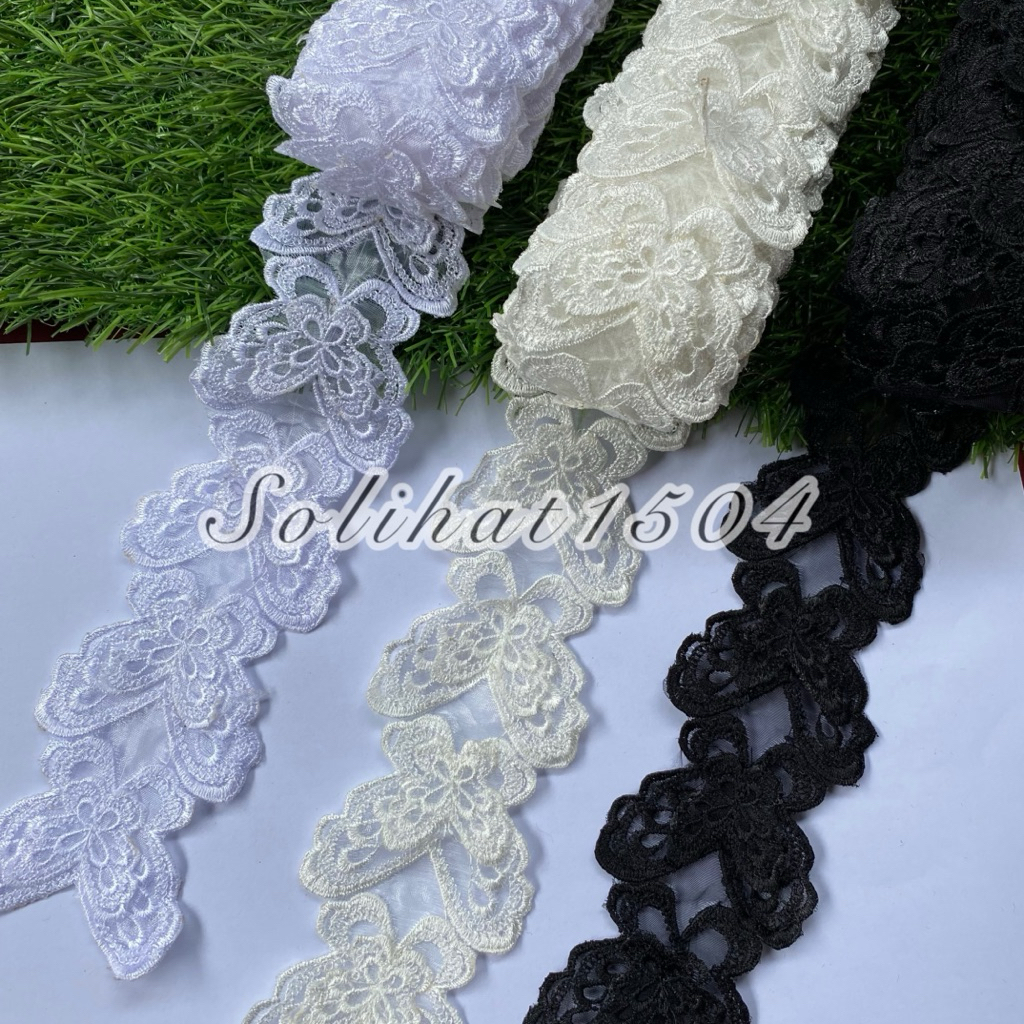 Renda panjang/renda bordir kupu kupu/per [1roll]