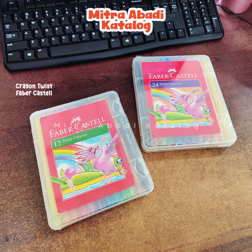 TWIST CRAYON FABER CASTELL / ORIGINAL SILKY CREAMY KRAYON ALAT MENGGAMBAR MEWARNAI ALAT TULIS ANAK