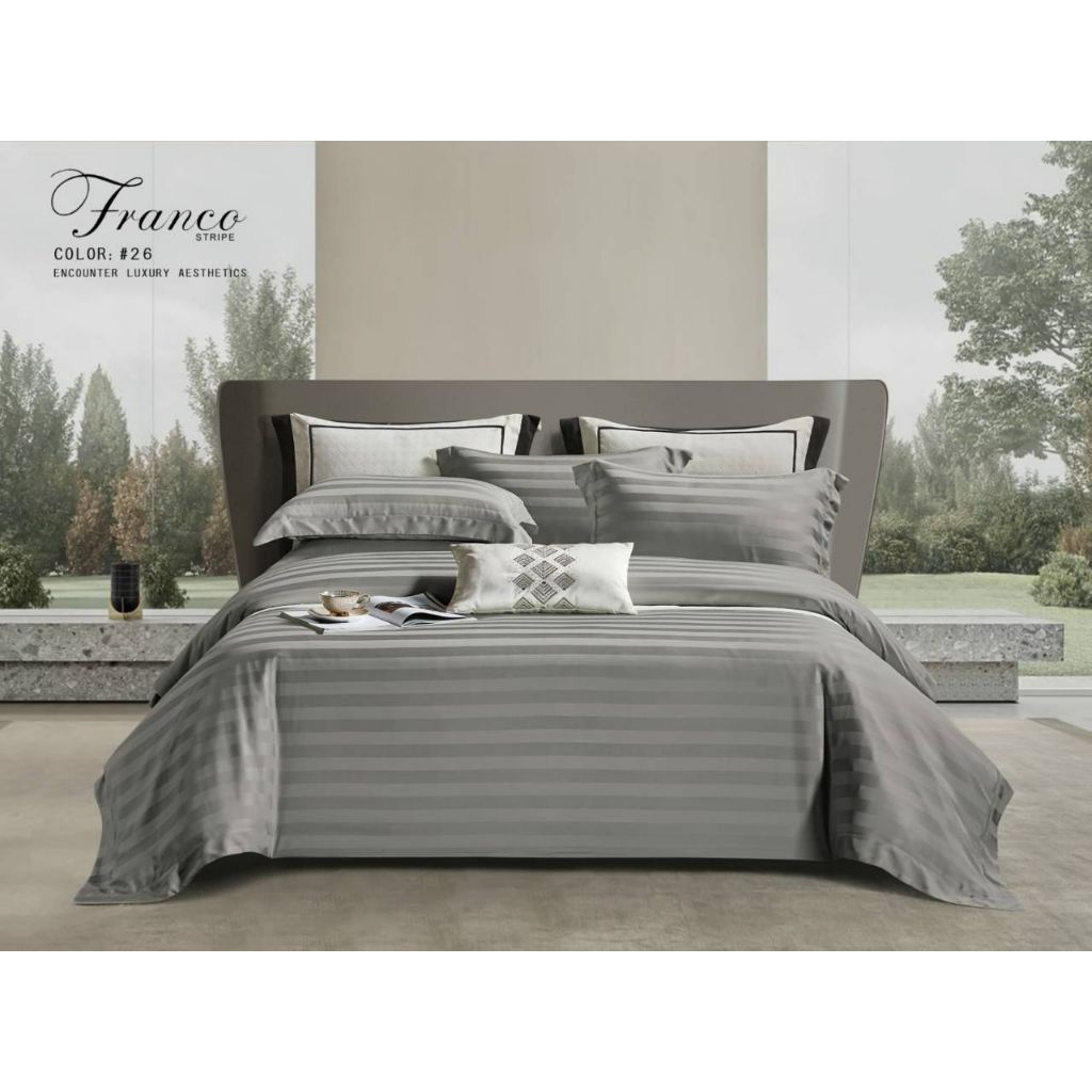 Set Sprei Salur Sutra Jacquard 80s Sprei Sultan