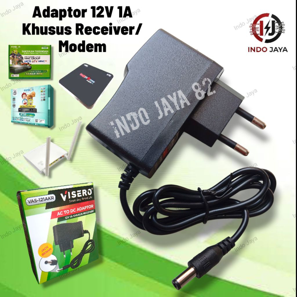 Adaptor 12V 1A Khusus Receiver Adaptor Modem Adaptor ZTE Adaptor K-Vision Visero