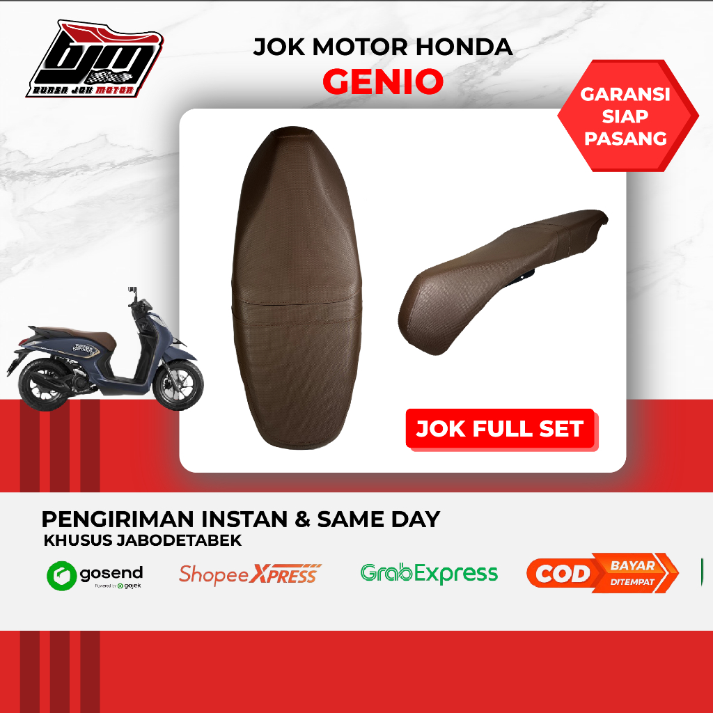Jok motor genio standar & variasi komplit tinggal pasang I Pengiriman Instan & Sameday