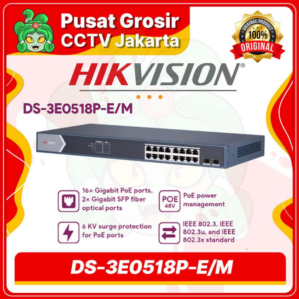 SWITCH POE DS-3E0518P-E/M SWITCH POE 16 PORT GIGABIT