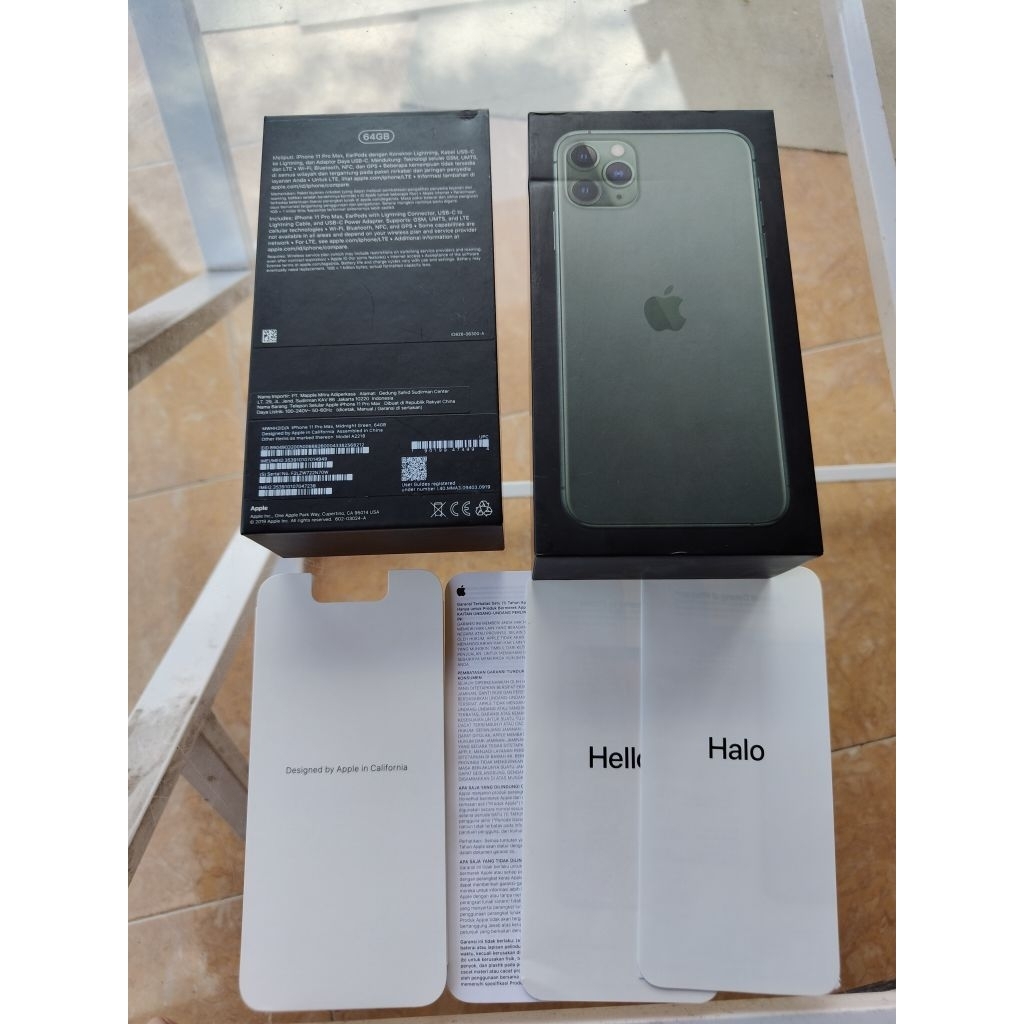 Dus Box iPhone 11 PRO MAX 64GB Midnight Green iBox Original Copotan
