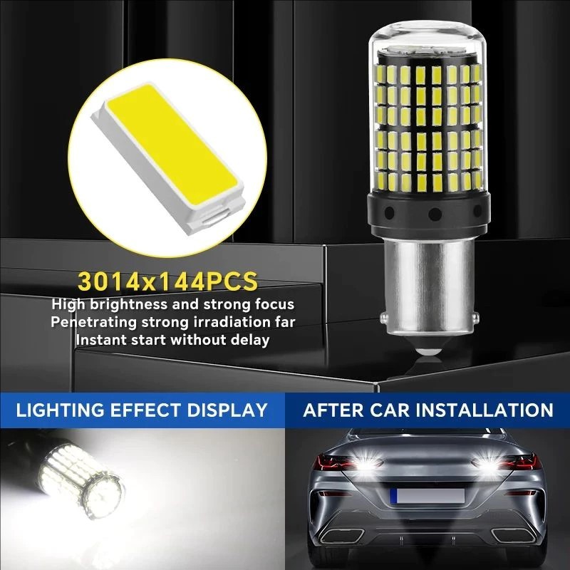 New Deals Ced Dajjal S25 144 Seri Lampu Sein Stop Led Umum Untuk Sepeda Motor Mobil,Sangat Terang