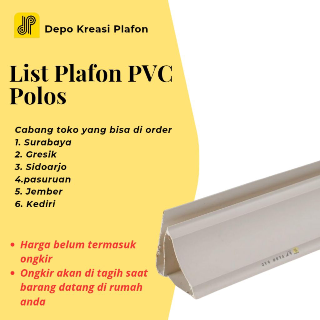 LIST PLAFON PVC PERBATANG DEPO PLAFON PVC SURABAYA GRESIK PASURUAN SIDOARJO MURAH BAGUS BERKUALITAS