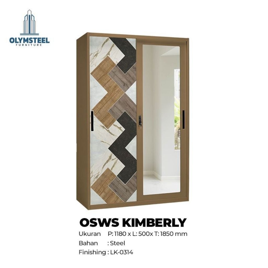 Olympic - Lemari 2 Pintu Full Besi olympstel OSWS ARABEL& KIMBERLY