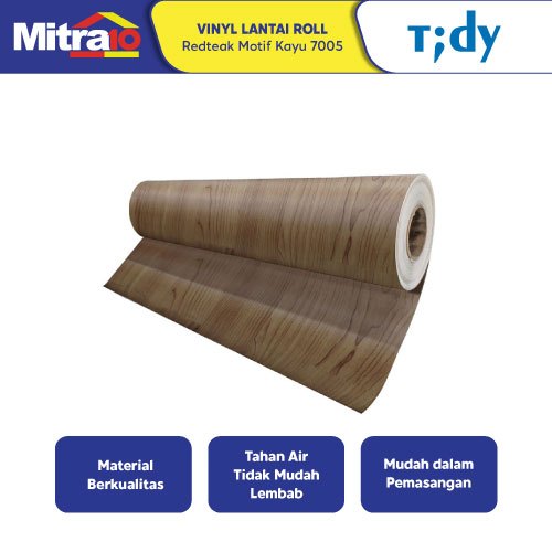Vinyl Lantai Kayu Tidy Brownish Redteak 7005 2Mmx2M