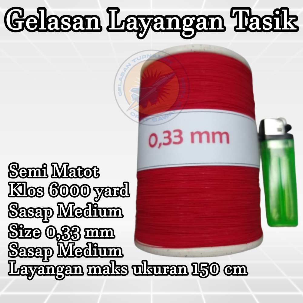 Gelasan Layangan Tebal 0,33 0,35 0,40 0,45 mm Opat Sawargi Tasik