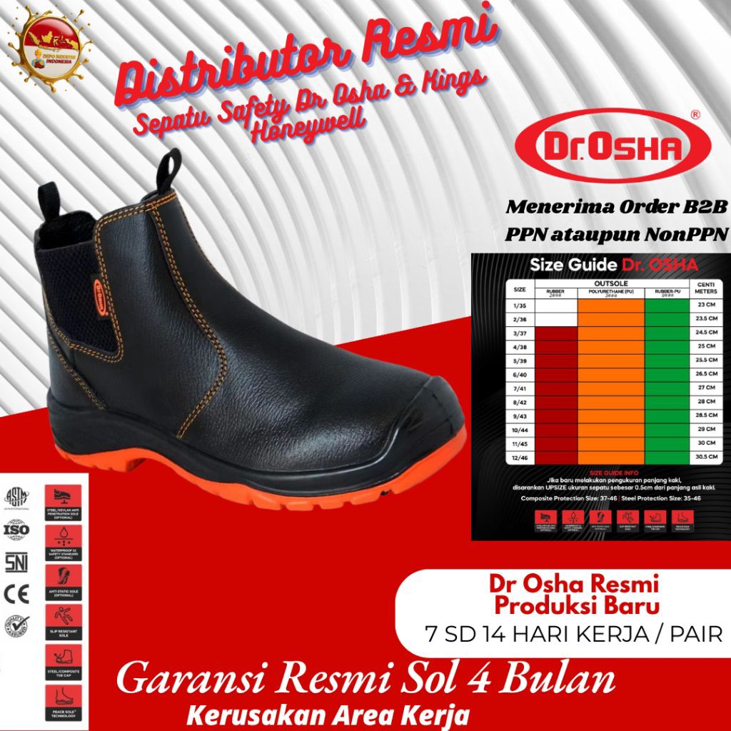Safety Shoes Dr.Osha PRINCIPAL ANKLE BOOT 9222 S1 - SOL RUBBER PU - 40