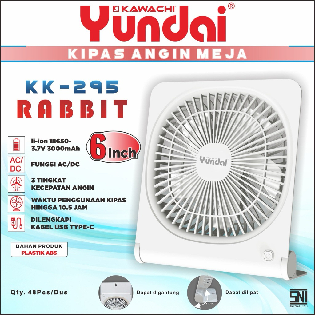 Kipas Angin YUNDAI KK 295 RABBIT