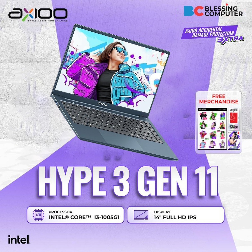 AXIOO Mybook HYPE 3 G11 Core i3 1125G4 8GB 512GB DOS Blue