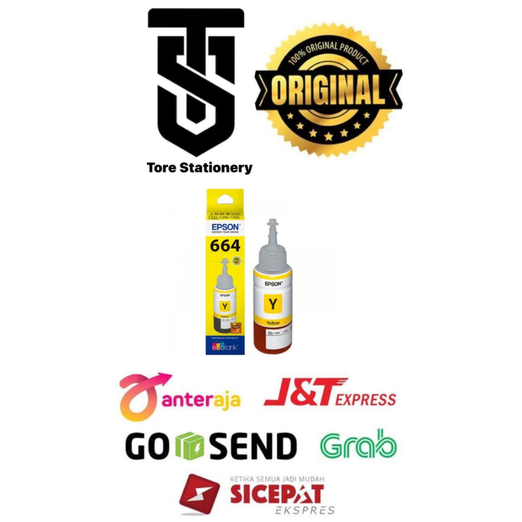 Tinta Epson 664 YELLOW Printer L360 L220 L350 L120 L121 Original