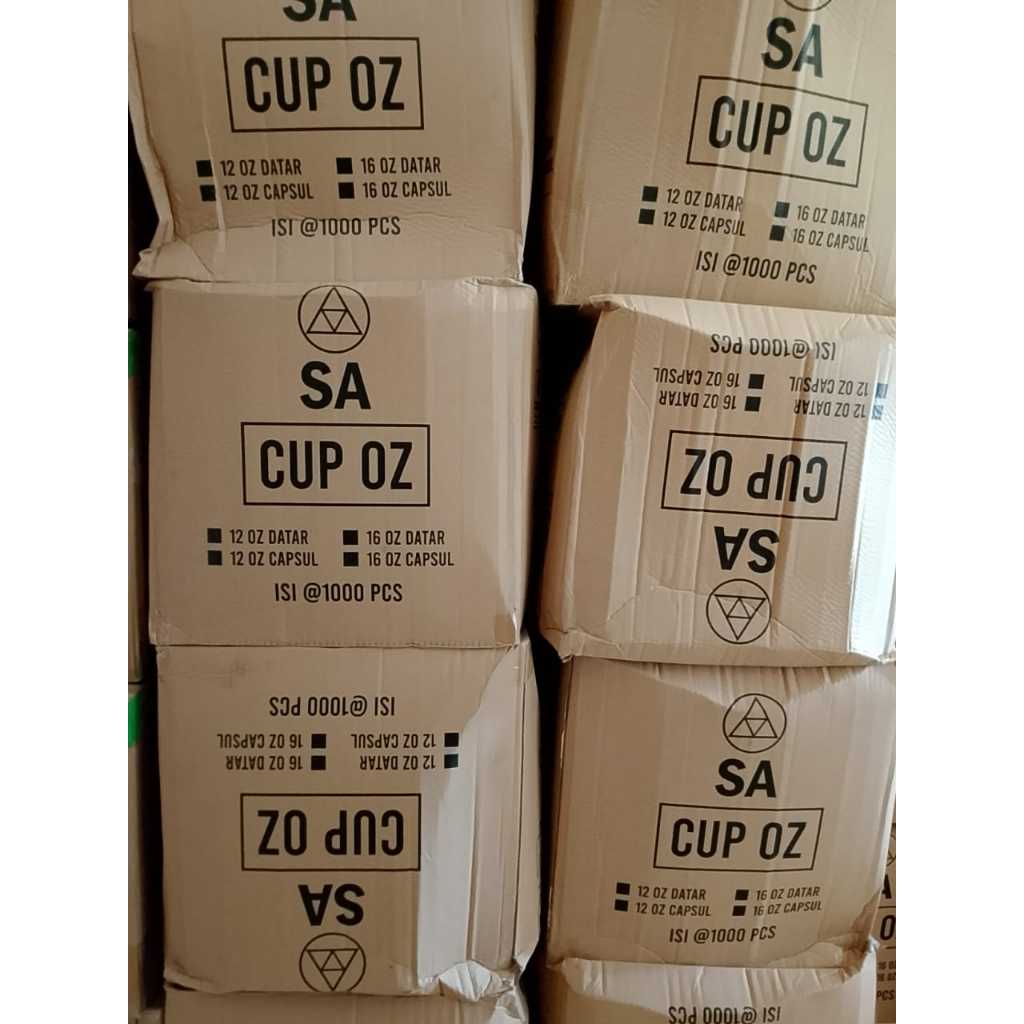 DUS gelas plastik ukuran 12/14 oz SA Cup PP datar SA 12/14 oz DUS
