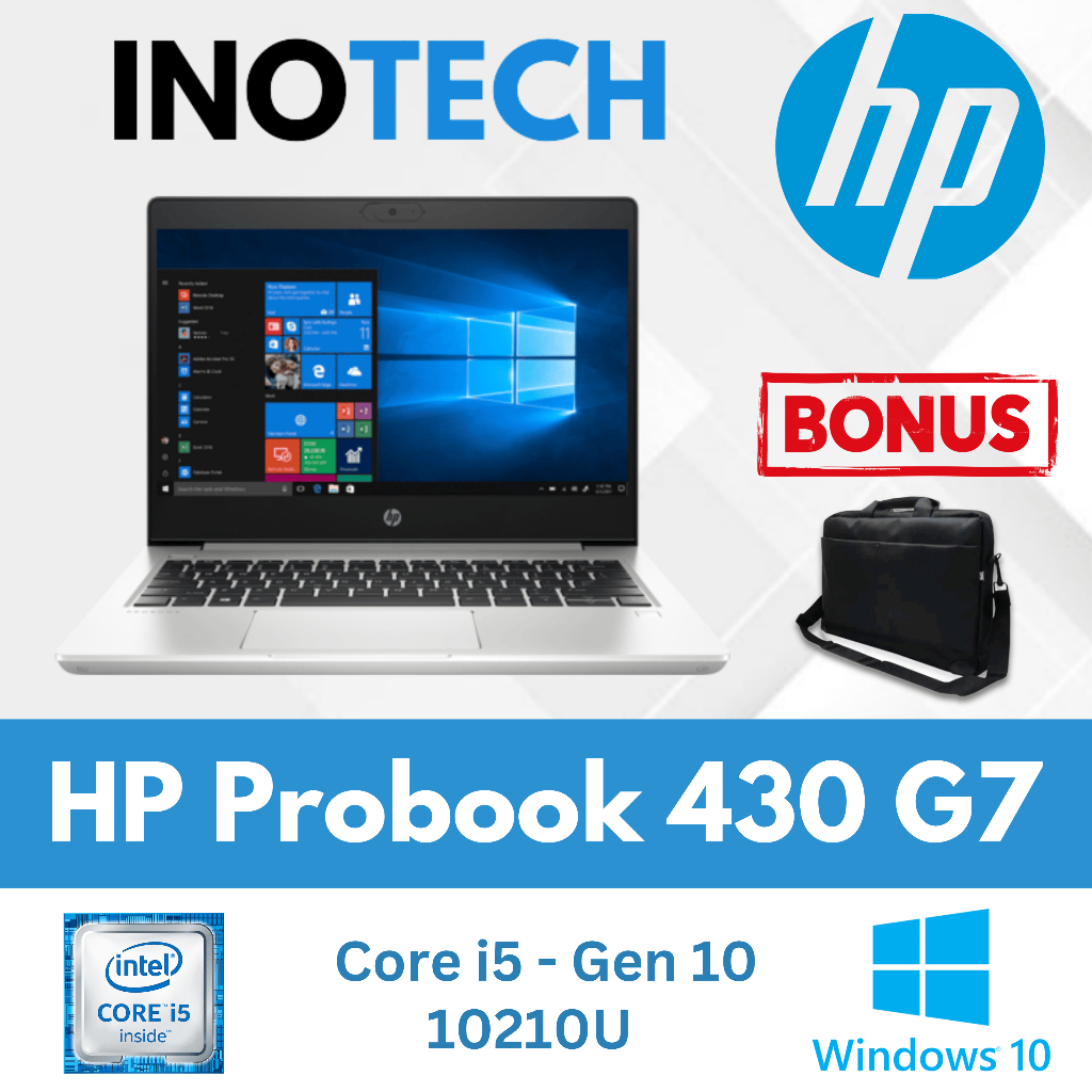 Laptop HP ProBook 430 G7 Core i5 Gen 10 | RAM 8GB / 16GB | Layar 13.3 Inch FHD Second Berkualitas