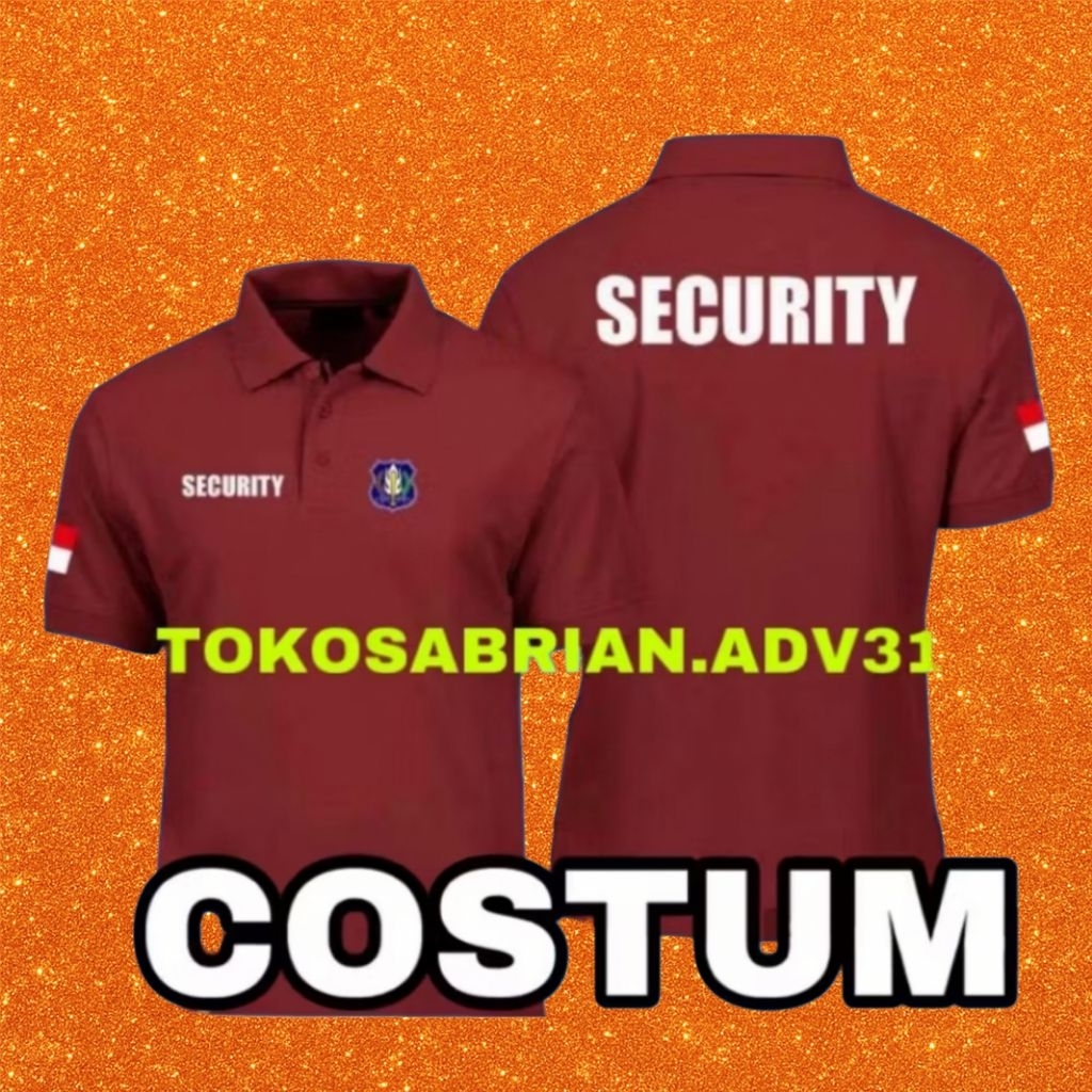 BAJU KAOS KATUN SECURITY KAOS SATPAM SERAGAM SATPAM