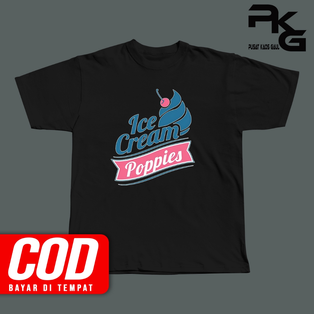 Kaos Pria ICE CREAM Kaos Meme / Kaos Plesetan / Kaos Pollycotton 24s