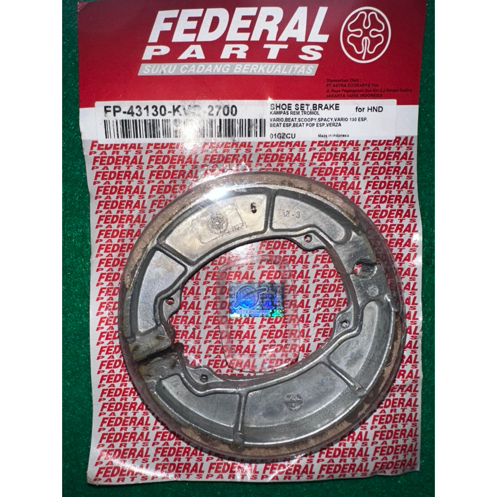 KAMPAS REM TROMOL FEDERAL BEAT,VARIO,VERZA,MEGAPRO MONO FEDERAL PART