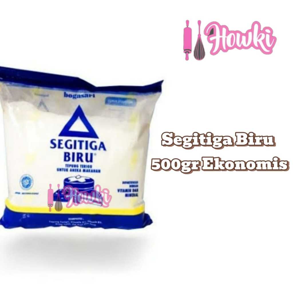 TEPUNG TERIGU SEGITIGA BIRU 500 GRAM / TEPUNG TERIGU SEGITIGA BIRU 500 GRAM