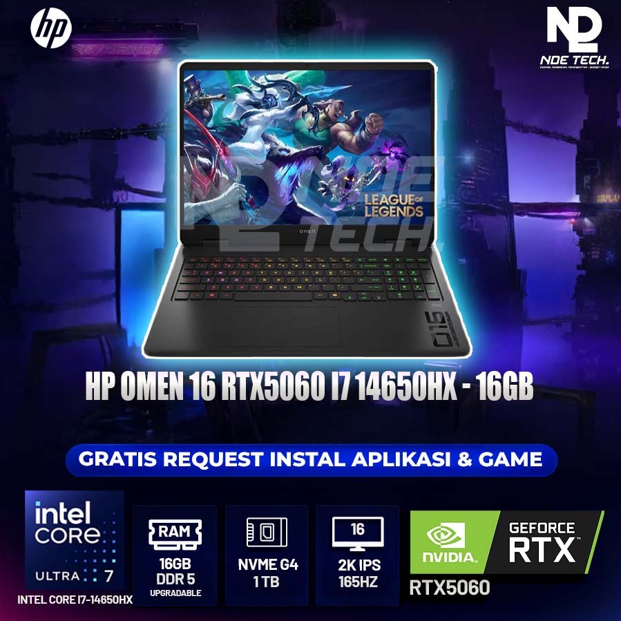 HP OMEN 16 RTX5060 I7 14650HX