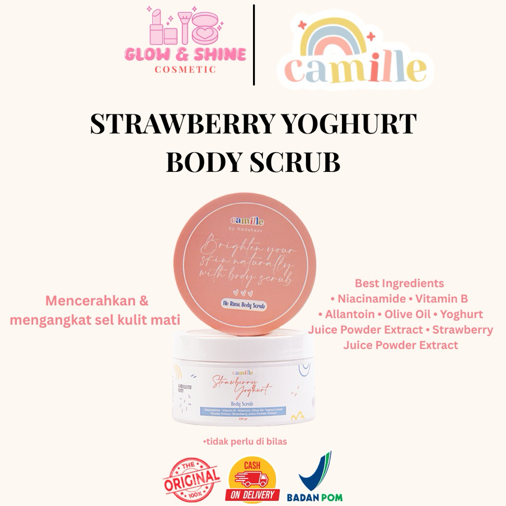 CAMILLE - STRAWBERRY YOGHURT BODY SCRUB [NO RINSE]