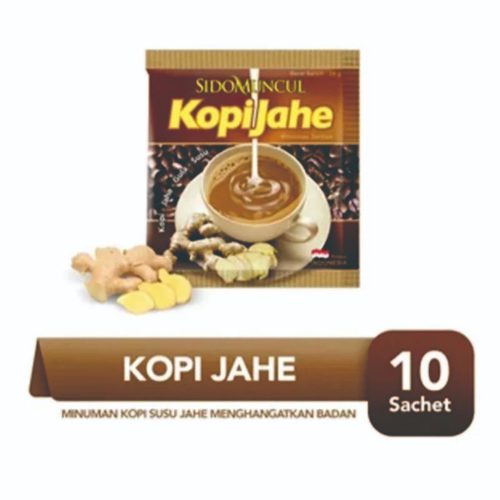 Susu Jahe & Kopi Jahe Sidomuncul - Susu jahe & Kopi Jahe sidomuncul isi 10 sachet