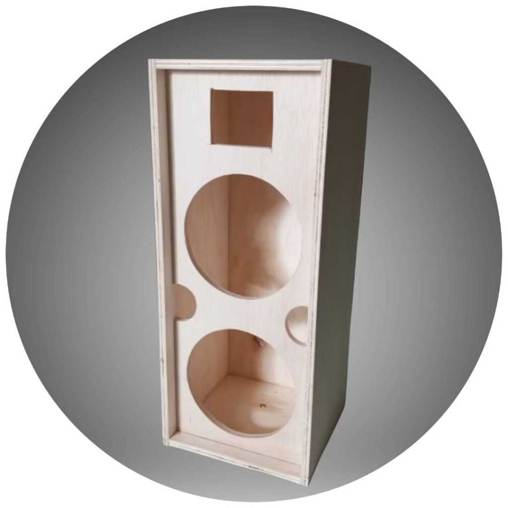 box speaker 8 inch double + Tweeter Audax Ax65 bahan 9 mm