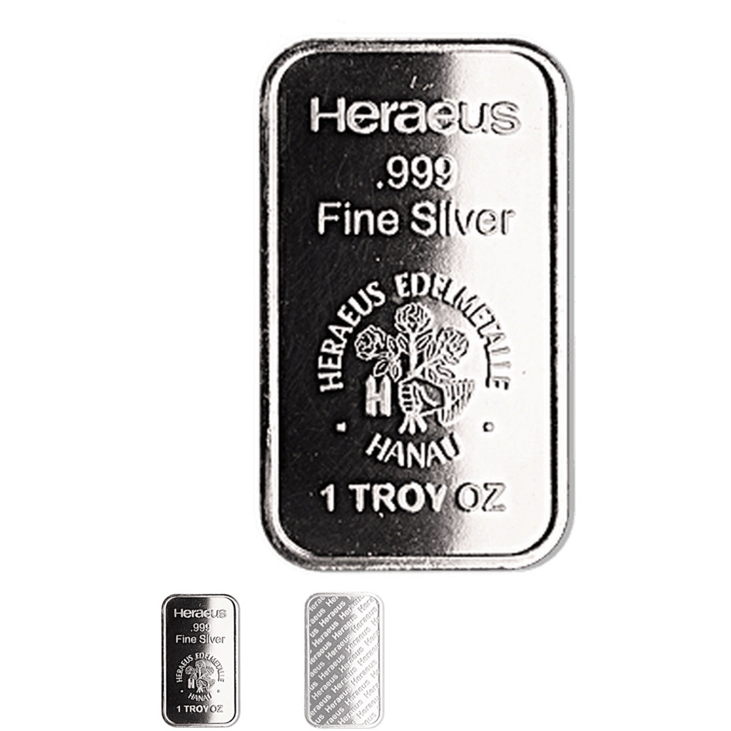 Heraeus Silver Bar - 1 Oz