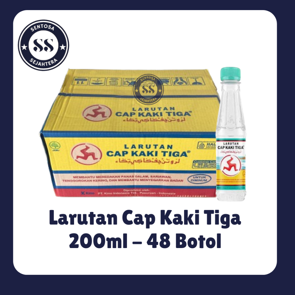 Larutan Cap Kaki Tiga 200ml 1 Dus isi 48 Botol [Khusus Instant]