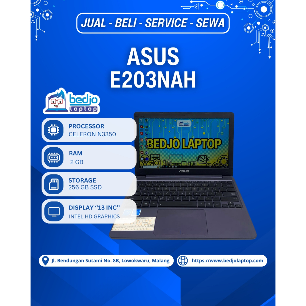 Laptop ASUS E203NAH TERGOKIL Laptop Second ASUS SSD 256GB, Laptop Asus Second Termurah