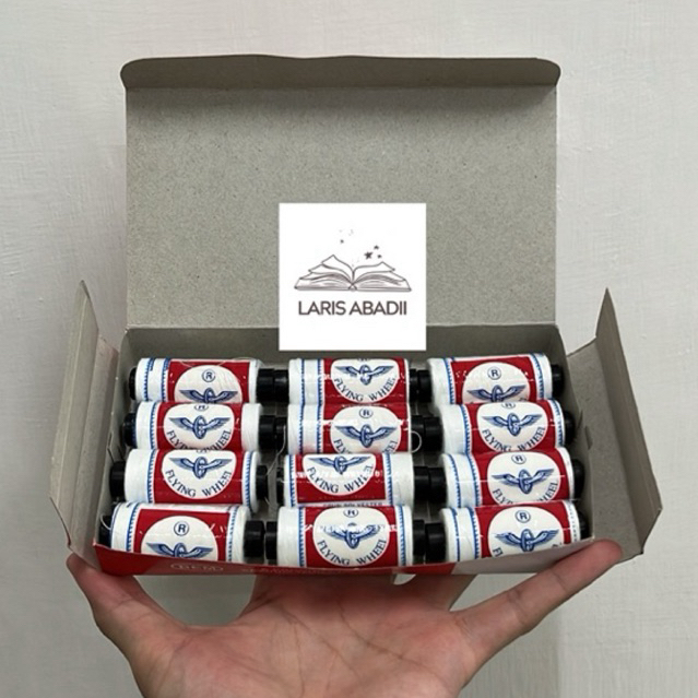 Benang Jahit Flying Wheel 500Yard Putih Benang Roda