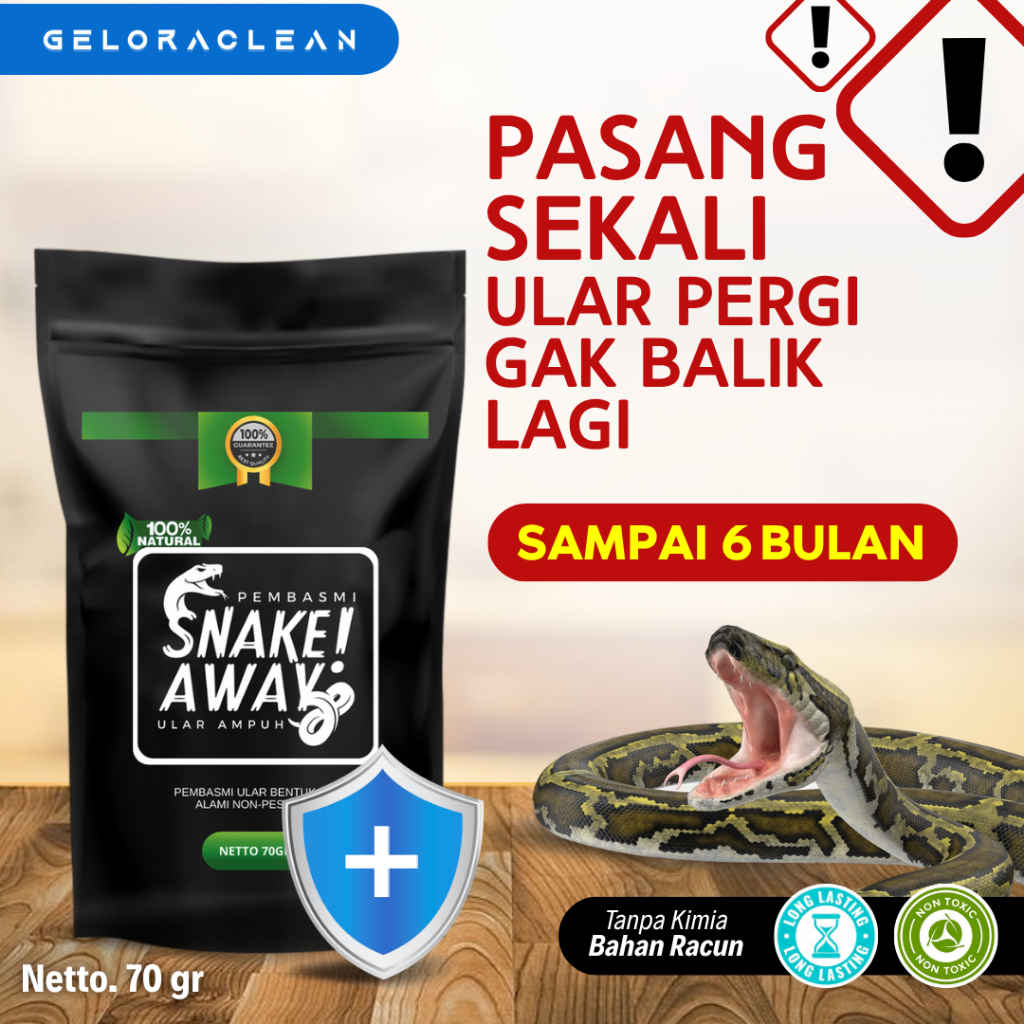 Pengusir Ular SNAKE AWAY Gel Penangkal Ular Racun Pembasmi Ular Ampuh Solusi Rumah Bebas Ular ASLI