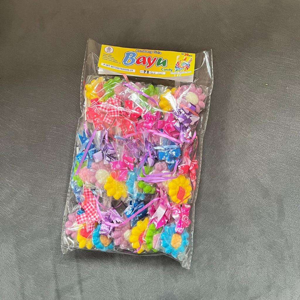 permen lolipop bungan isi 20 pcs candy by bayu candy murah