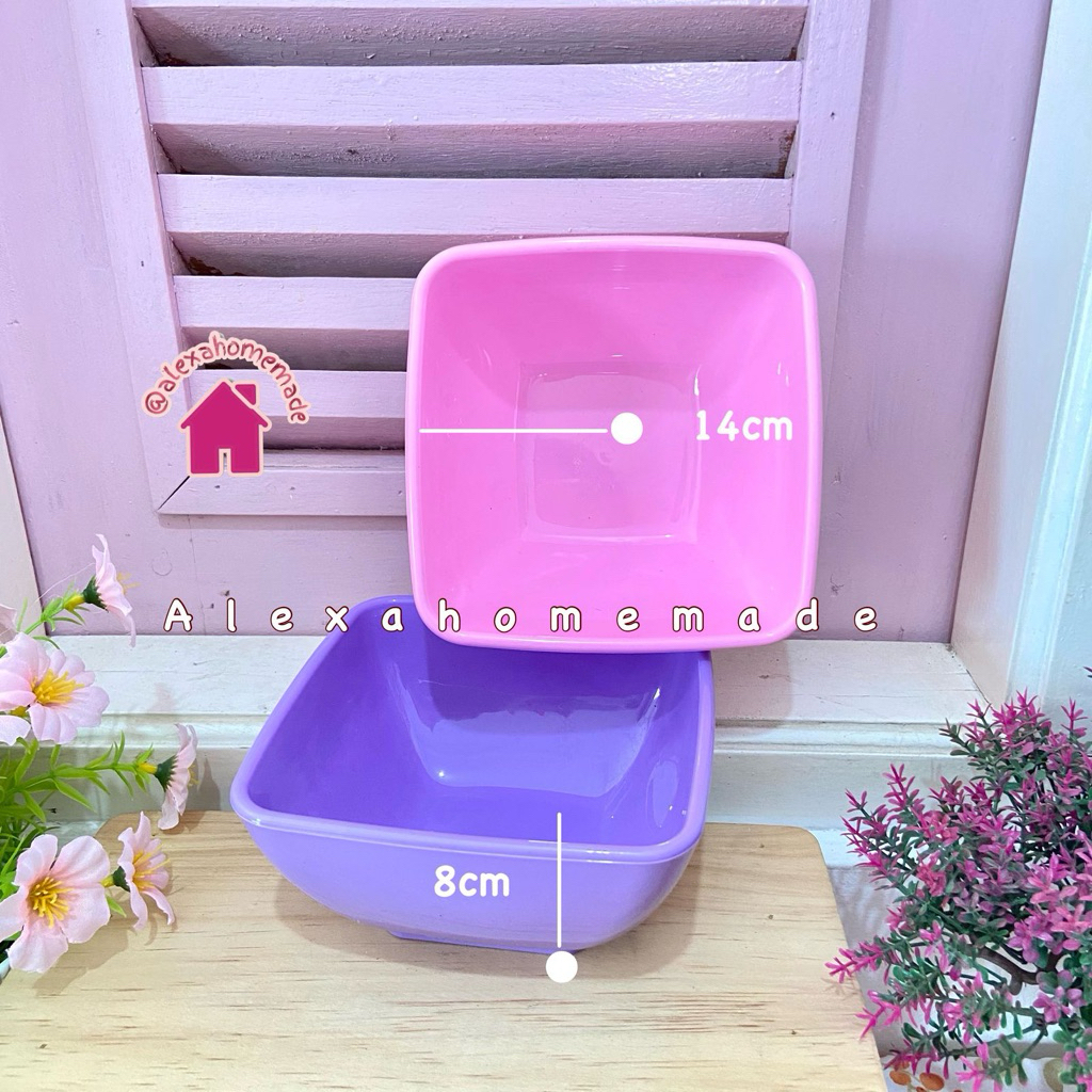 MANGKOK KOTAK HARUKA / Mangkok melamin kotak tebal