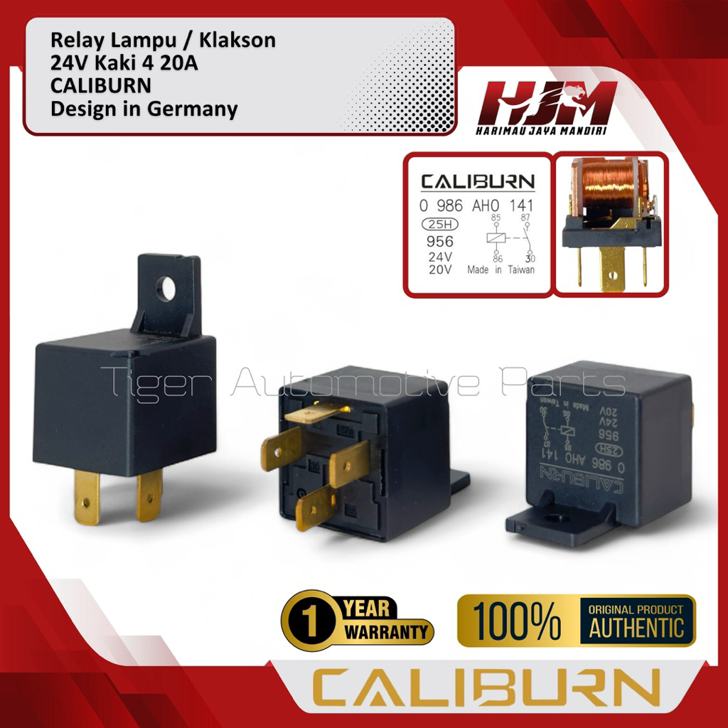 Relay CALIBURN 24V 4 Pin 20A Original Caliburn - Relay Lampu Klakson Kaki 4