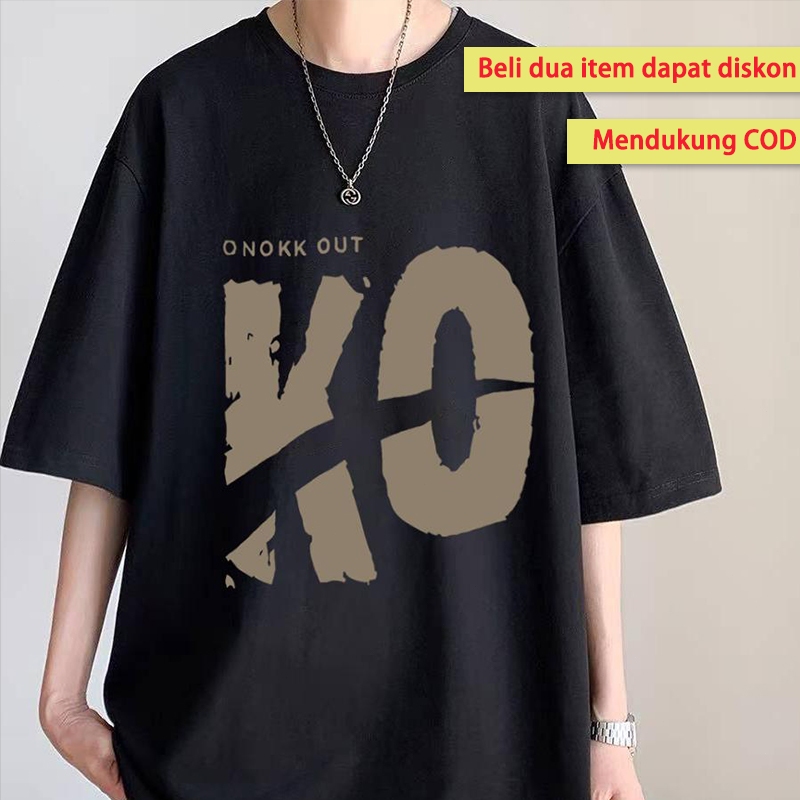 Kaos Pria Cartoon Baju Distro Original 100% Retro Style Tshirt Longgar Kaos Import baju t shirt pria