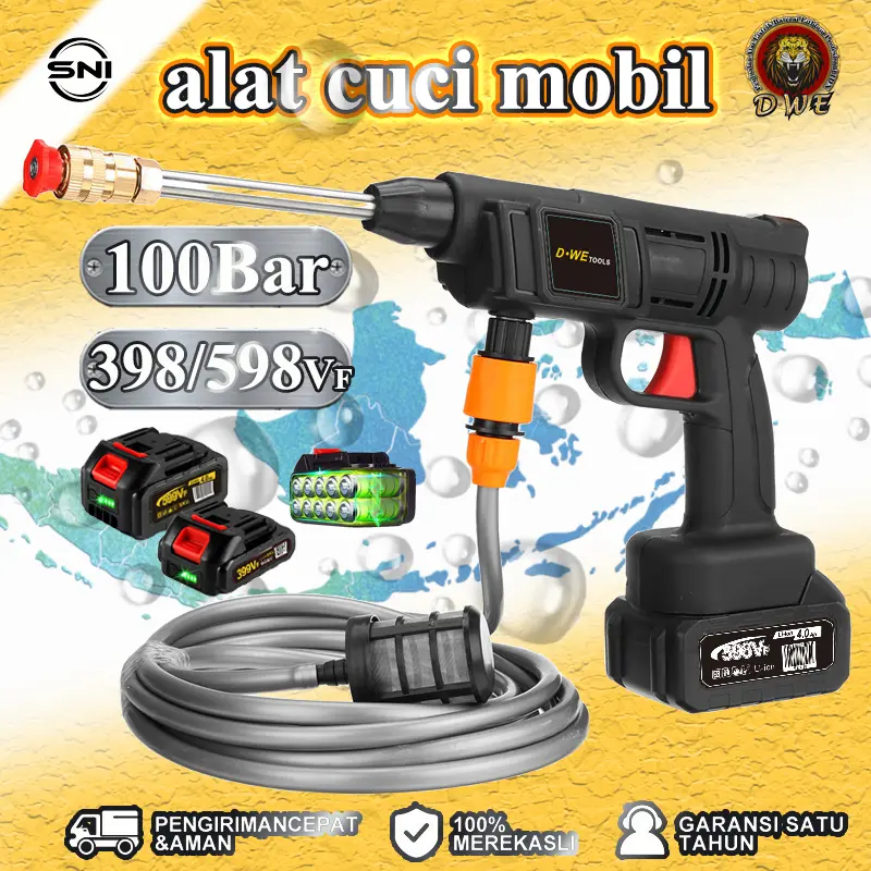 D-WE 100BAR Jet Cleaner Mesin Cuci Mobil Alat Cuci Motor Dan Mobil Alat Semprot cuci Mini Portable