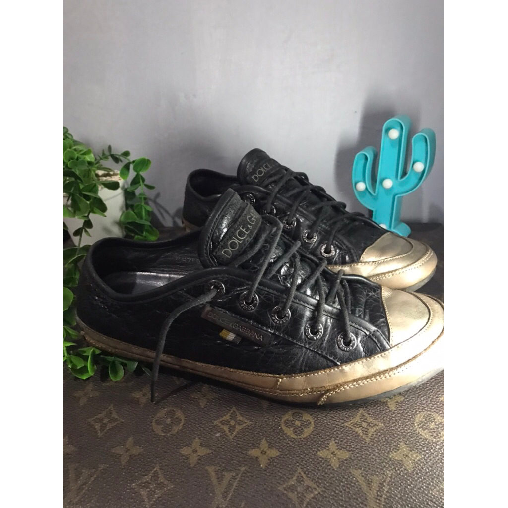 sepatu dolce & gabbana vintage leather second sepatu D&G