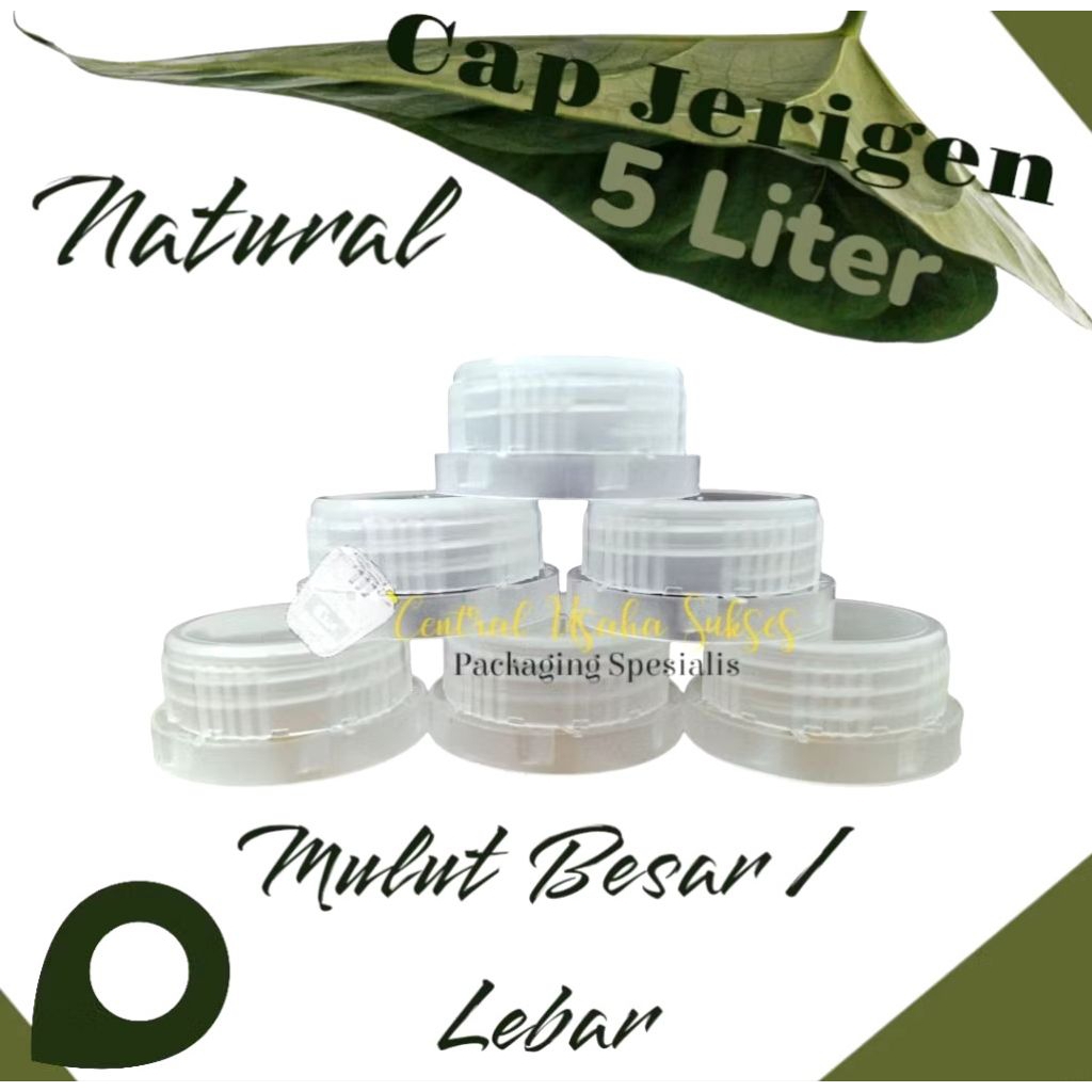 tutup jerigen 5 liter mulut besar bening/tutup ken 5 liter besar