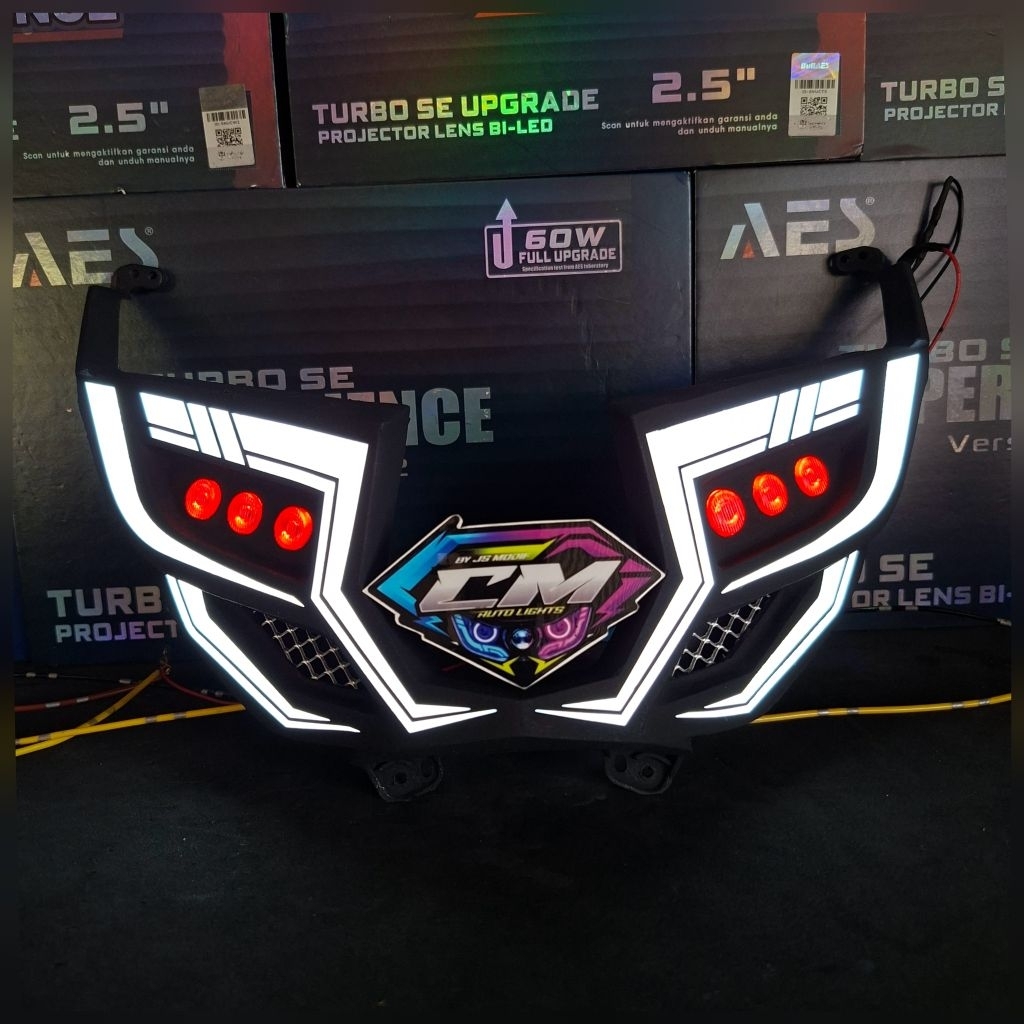 FRAME LAZY EYES LAMPU ALIS FRAME LAZY BILED FRAME CUSTOM SINGLE BILED AES EXPERIENCE YAMAHA NMAX OLD