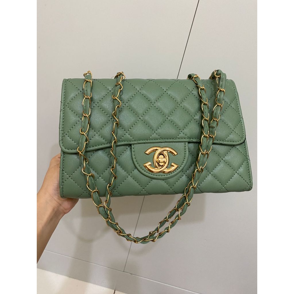 REAL PIC (READY STOCK)  TAS SELEMPANG WANITA WARNA HIJAU ARMY