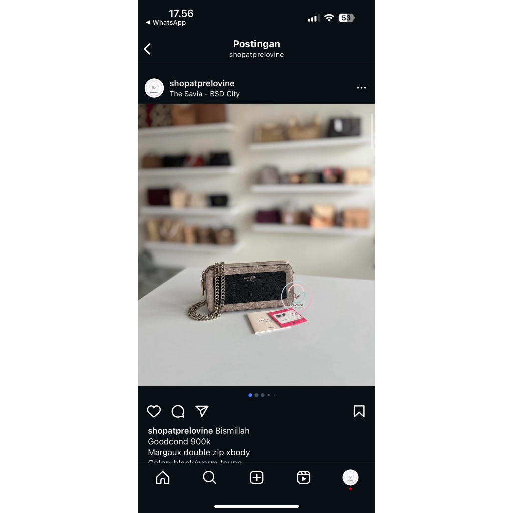 margaux double zip crossbody bag