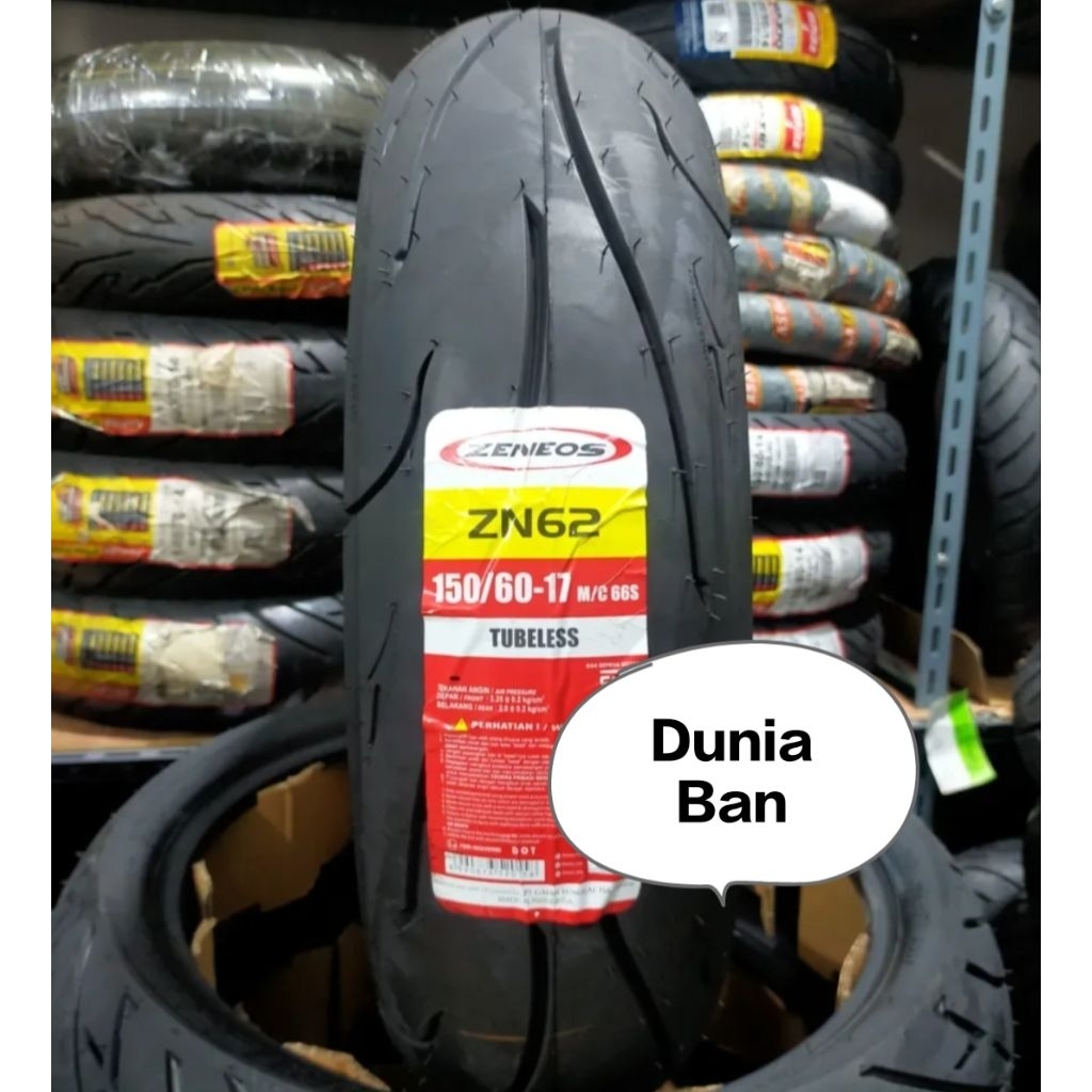 Ban Motor Zeneos ZN62 150/60-17 (ZN 62) Tubeless Ban Luar 150 60 17 Tubeless