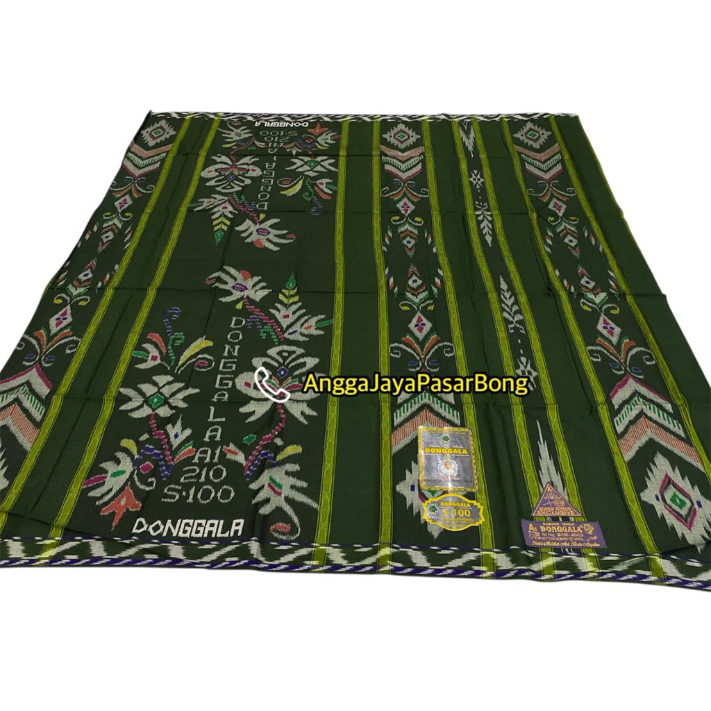 Donggala S100 Gold Sarung Dewasa Tenun Sutra Motif Songket Gunungan | Souvenir Umroh Haji Lebaran