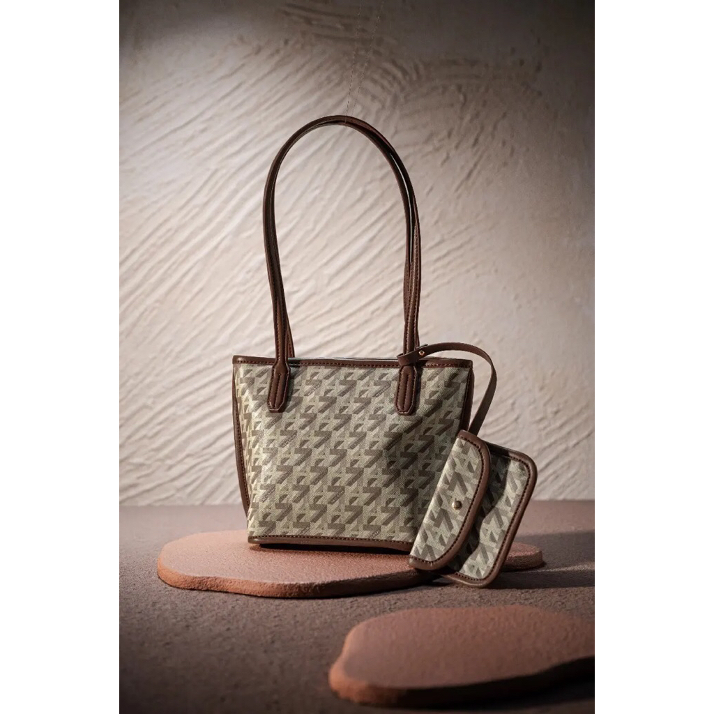 SIAP KIRIM Heylocal Modegram Series Mini Tote Bag Warna Sienna By Heylocal