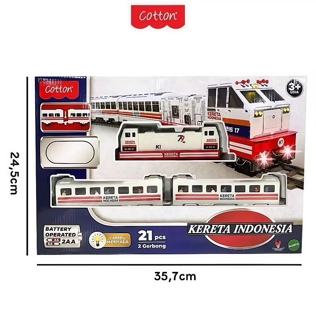 Mainan Anak Kereta Indonesia /Mainan KERETA API INDONESIA 21 Pieces/Train Set