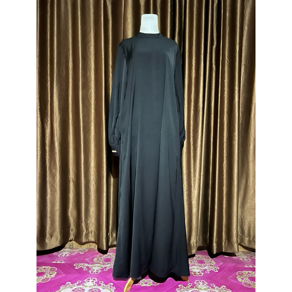 Dress Shararea Hitam lengan balon Size S
